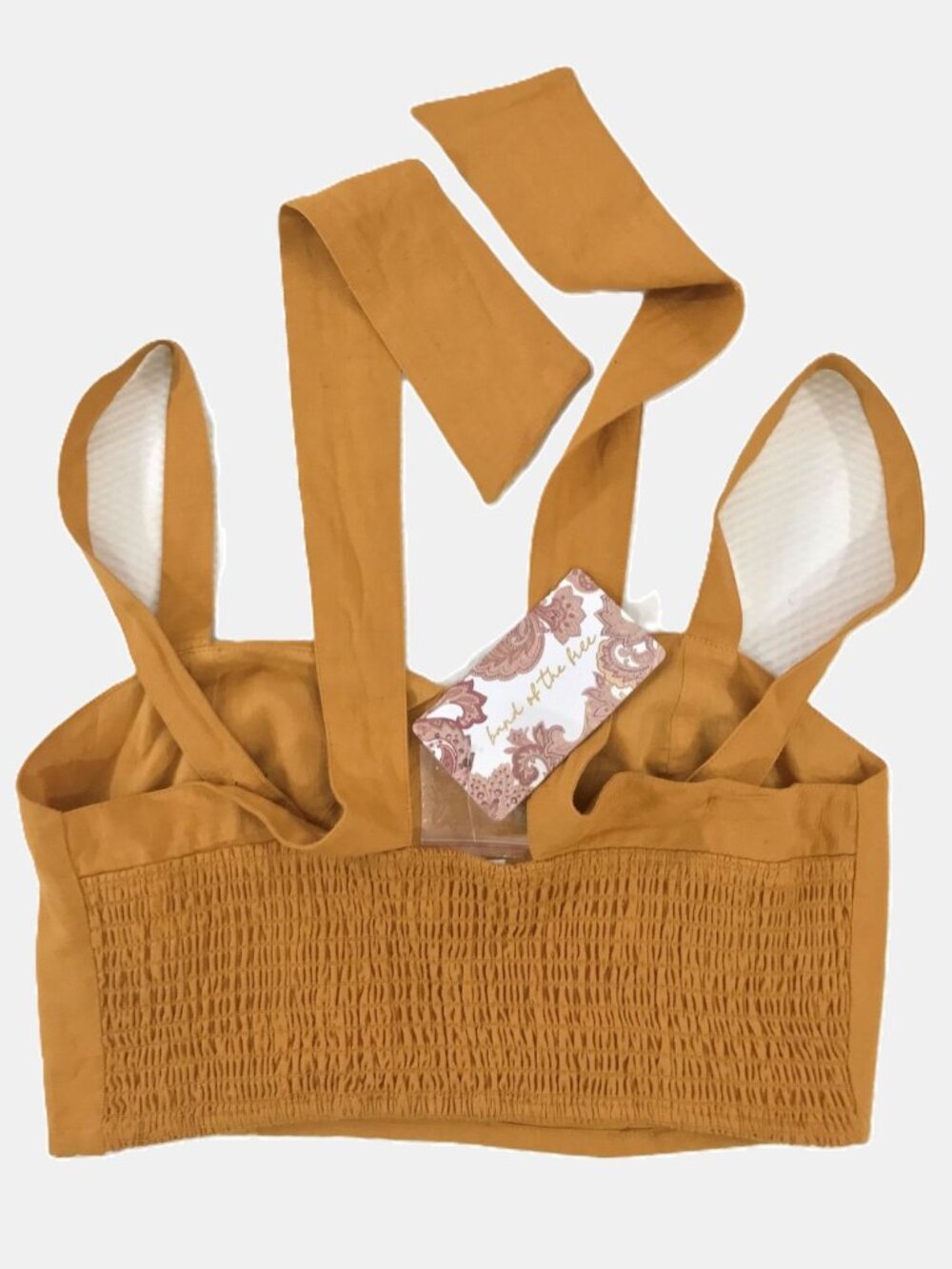 Band of the Free Caramel Linen Crop Top • Chic Night Out • NWT Small - Picture 7 of 11